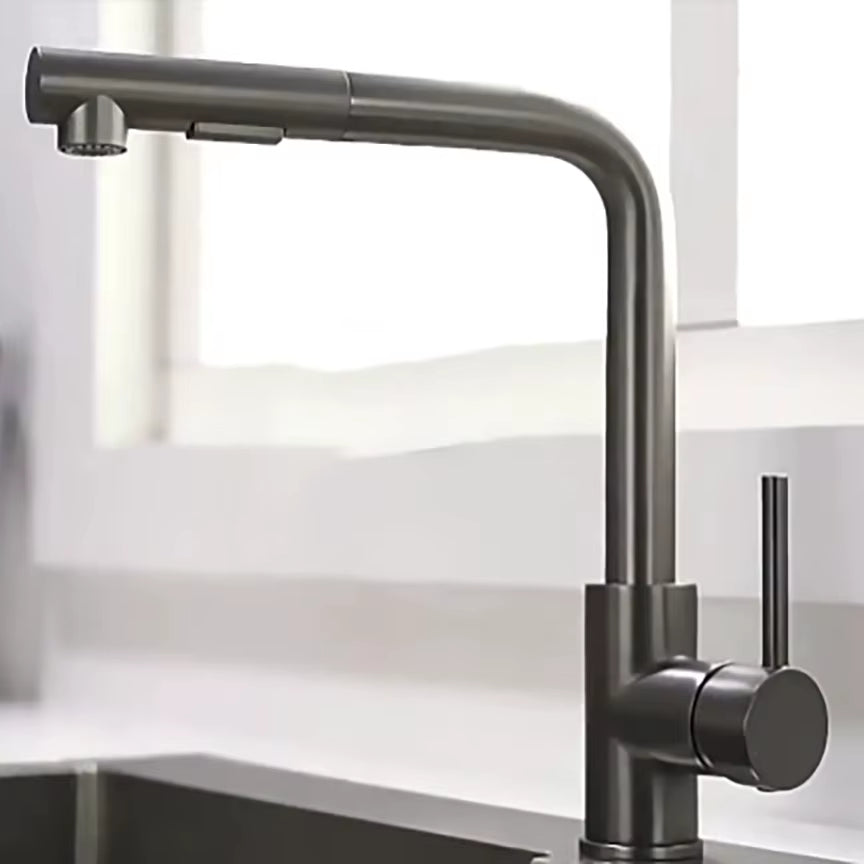Black Pull Out Kitchen Sink Faucet Two Model Stream Sprayer Nozzle Stainless Steel Hot Cold Wate Mixer Tap Deck