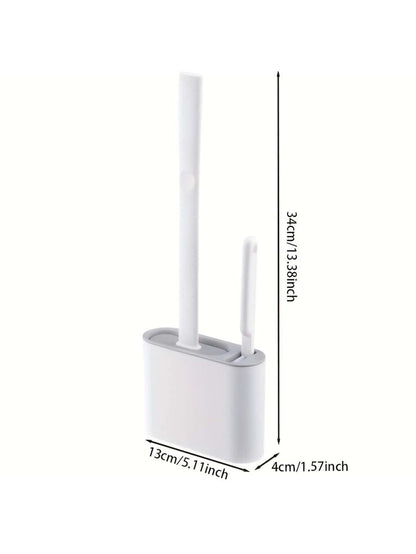 Random Delivery Silicone Toilet Brush Set & Wall Mounted Toilet Brush Holder