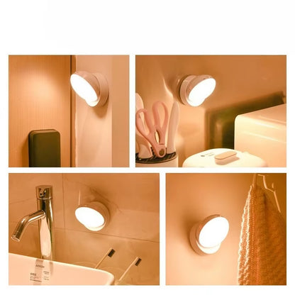 Automatic Wireless Human Motion Sensor Light - Rechargeable LED Night Light for Home, Smart Wardrobe, Hallway, Staircase