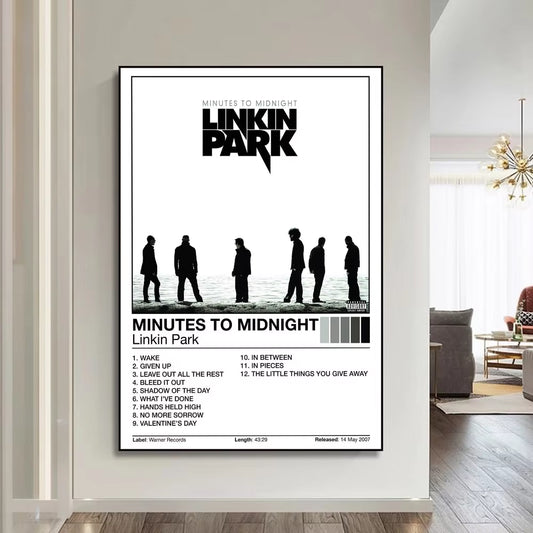 Band L-Linkin Cool P-Park Self-Adhesive Art Poster Waterproof Paper Sticker Coffee House Bar Posters Wall Stickers