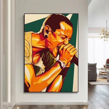 Band L-Linkin Cool P-Park Self-Adhesive Art Poster Waterproof Paper Sticker Coffee House Bar Posters Wall Stickers