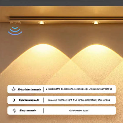 Motion Sensor Light LED Sensor Lamp Wireless Ultra Thin USB LED for Kitchen Cabinet Bedroom Wardrobe Indoor Lighting Night Light