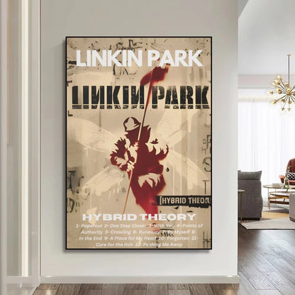 Band L-Linkin Cool P-Park Self-Adhesive Art Poster Waterproof Paper Sticker Coffee House Bar Posters Wall Stickers