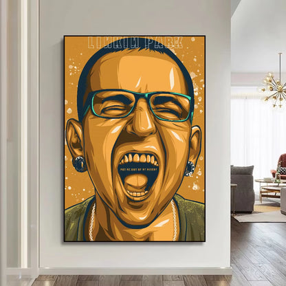 Band L-Linkin Cool P-Park Self-Adhesive Art Poster Waterproof Paper Sticker Coffee House Bar Posters Wall Stickers