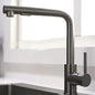 Black Pull Out Kitchen Sink Faucet Two Model Stream Sprayer Nozzle Stainless Steel Hot Cold Wate Mixer Tap Deck