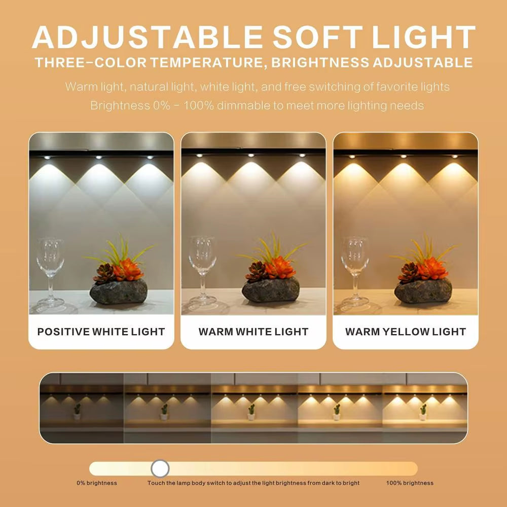 Motion Sensor Light LED Sensor Lamp Wireless Ultra Thin USB LED for Kitchen Cabinet Bedroom Wardrobe Indoor Lighting Night Light