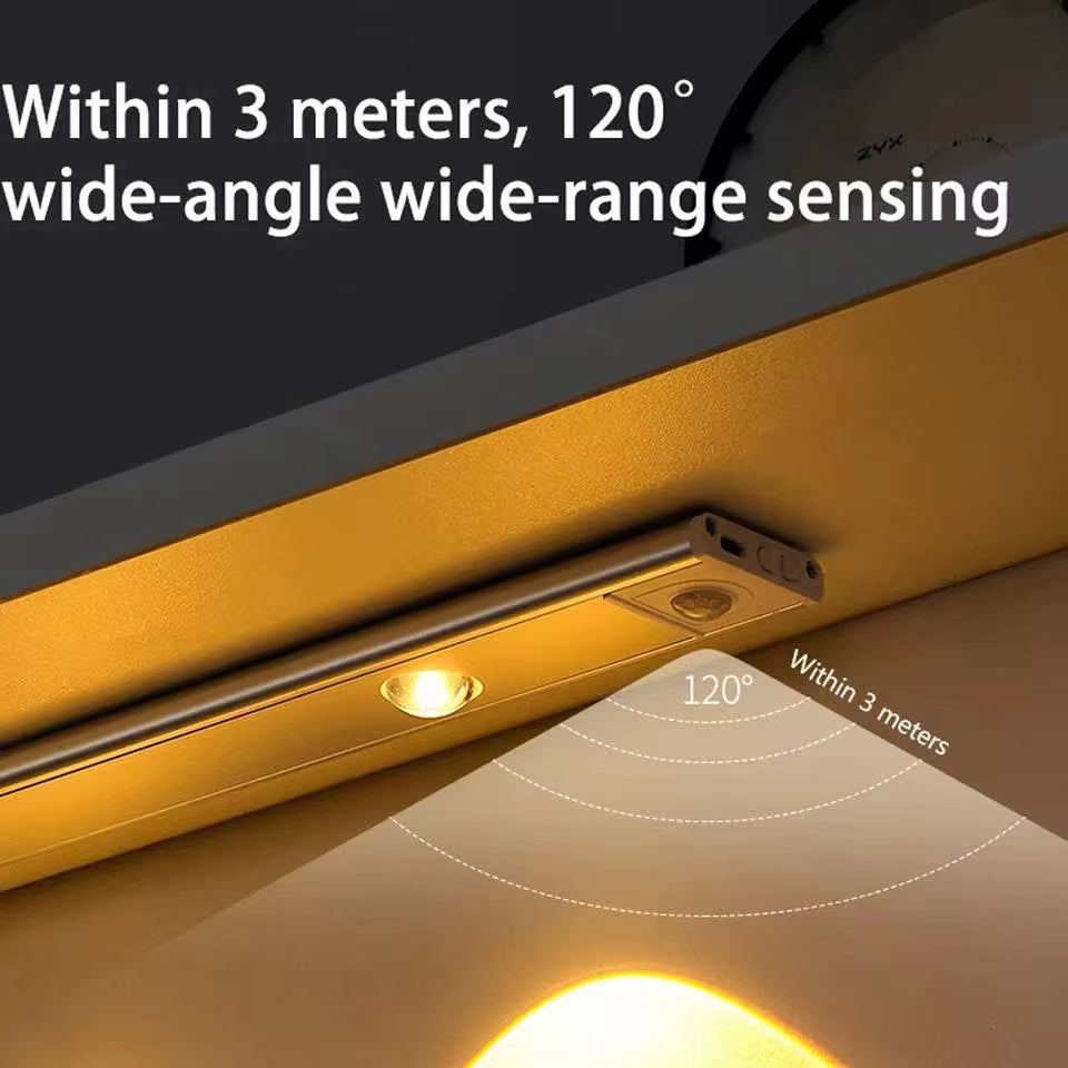 Motion Sensor Light LED Sensor Lamp Wireless Ultra Thin USB LED for Kitchen Cabinet Bedroom Wardrobe Indoor Lighting Night Light
