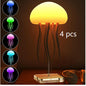 Jellyfish Mood Lamp LED Jellyfish Night Light Portable Jellyfish Lamp Jellyfish Decorations Smart Table Lamp for Bedside Desk