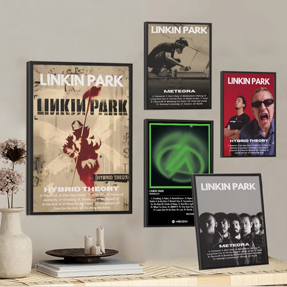 Band L-Linkin Cool P-Park Self-Adhesive Art Poster Waterproof Paper Sticker Coffee House Bar Posters Wall Stickers