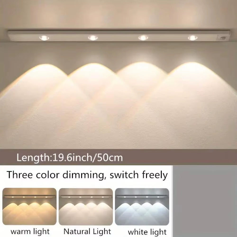 Motion Sensor Light LED Sensor Lamp Wireless Ultra Thin USB LED for Kitchen Cabinet Bedroom Wardrobe Indoor Lighting Night Light