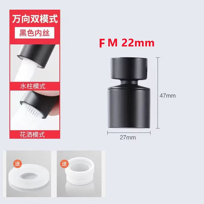 360° Swivel Faucet Spray Head Kitchen Tap Aerator Bathroom Rotatable Extension Faucet Filter Nozzle Dual Modes Water Saving