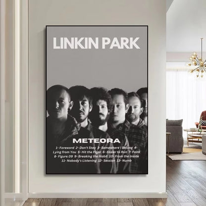 Band L-Linkin Cool P-Park Self-Adhesive Art Poster Waterproof Paper Sticker Coffee House Bar Posters Wall Stickers