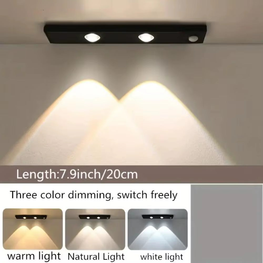 Motion Sensor Light LED Sensor Lamp Wireless Ultra Thin USB LED for Kitchen Cabinet Bedroom Wardrobe Indoor Lighting Night Light